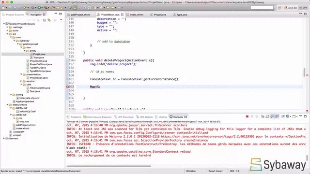 Tutoriel Hibernate et JSF: 104 - Supprimer un élément : Passage de parametre vers une méthode. смотреть онлайн