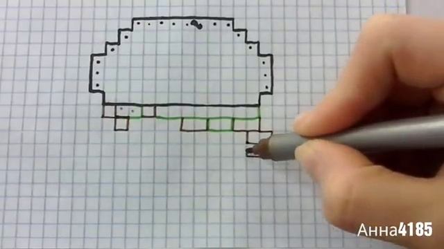 Как рисовать Черный бургер по клеточкам анна4185 смотреть онлайн