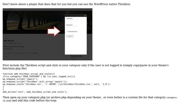 Wordpress: Login "Lightbox" for specific category content смотреть онлайн