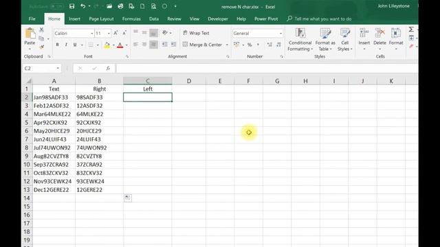 How to remove the first or last N number of characters from a cell or string in Excel смотреть онлайн