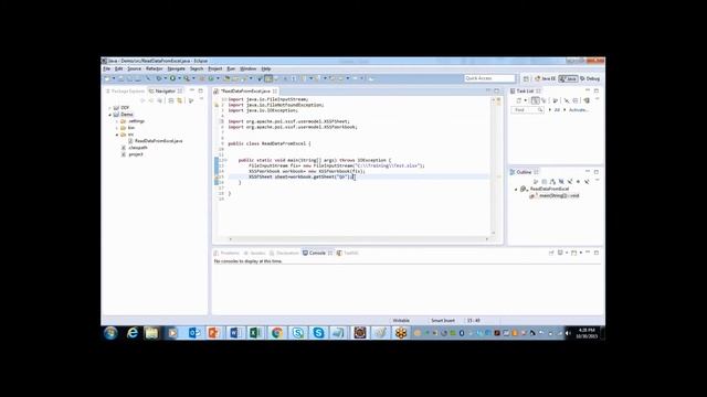 Working with Excel-2: Read Data From Excel using Java смотреть онлайн