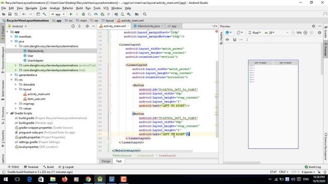 RecyclerView Layout Animations Part 1 - [Android Animations - #08] смотреть онлайн