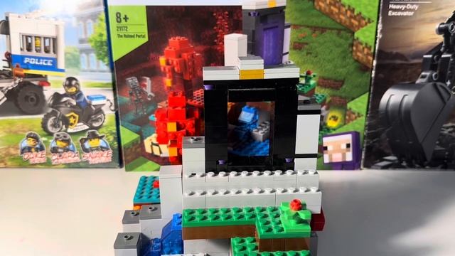 Лего Minecraft разрушенный портал обзор смотреть онлайн