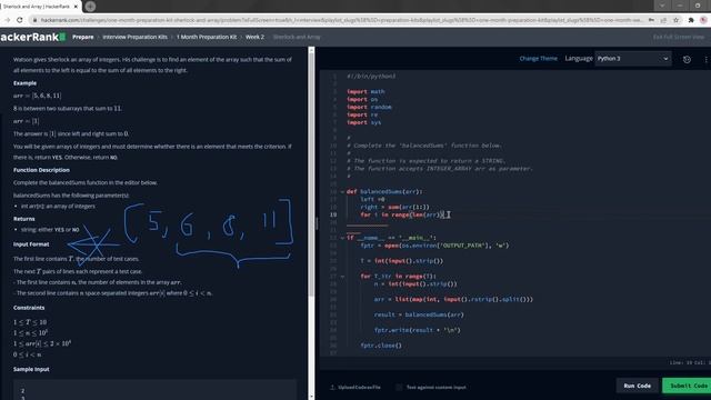 Hackerrank - Sherlock and Array walkthrough #Python #Hackerrank смотреть онлайн