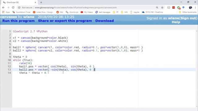 VPython for Beginners 31 - Multiple Canvases смотреть онлайн