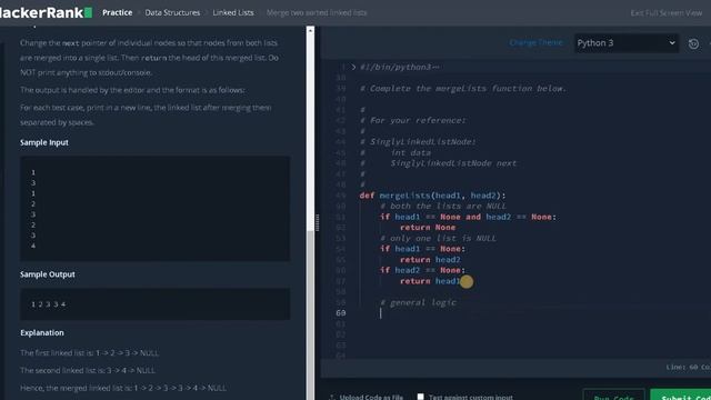 115 - Merge two sorted linked lists | Linked List | Hackerrank Solution | Python смотреть онлайн