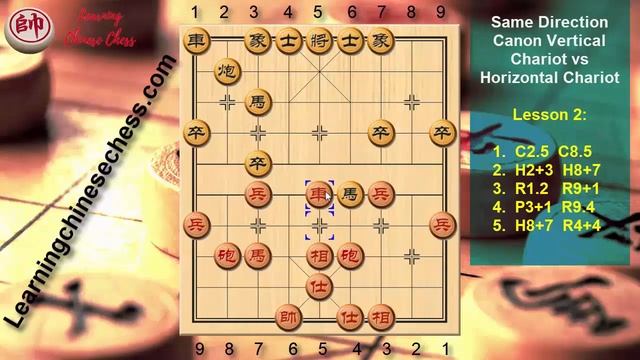 Chinese Chess Strategy LESSON 2: Same Direction Canon Vertical Chariot vs Horizontal Chariot смотреть онлайн