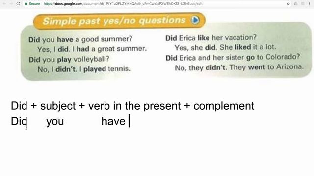 2.11 Simple Past Yes No Questions смотреть онлайн
