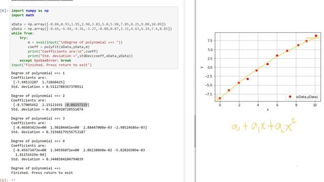 5.3 Numerical Differentiation Example using Least Squares Polynomial Fit with Python Code in Jupyte смотреть онлайн