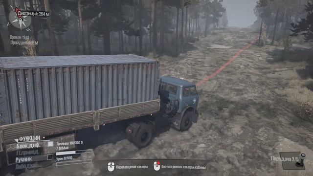spintires mudrunner мод MAZ 500 спасение Груза из болота смотреть онлайн