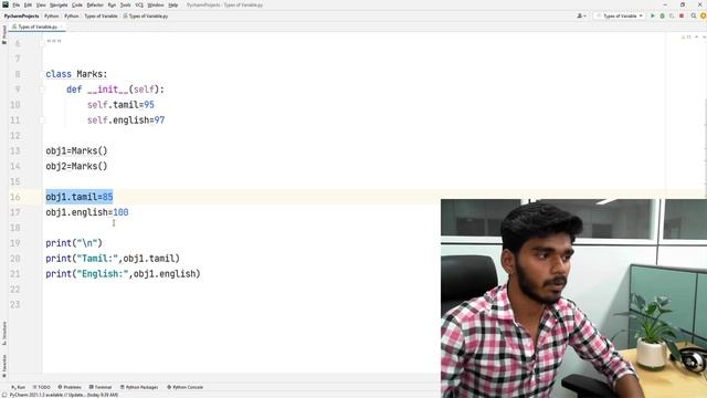 What is Instance & Class Variable or Static Variable in Python ? | Tamil смотреть онлайн