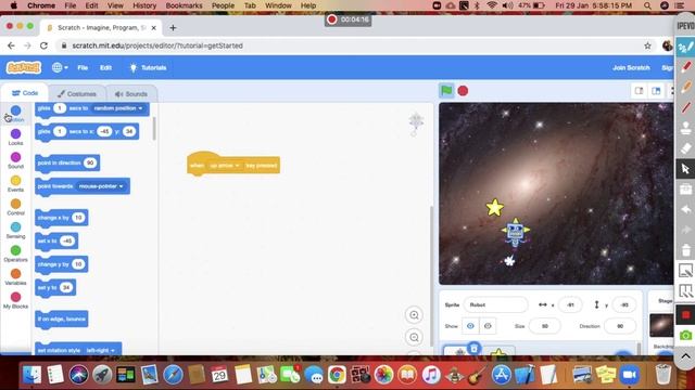 Robot Catch the Star | Game | Scratch | Coding for kids смотреть онлайн
