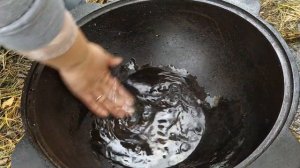 КАК ПРАВИЛЬНО МЫТЬ КАЗАН / ОБСЛУЖИВАНИЕ КАЗАНА / КАК ЛЕГКО ПОМЫТЬ ЧУГУННЫЙ КАЗАН ОТ КУХНИ 57