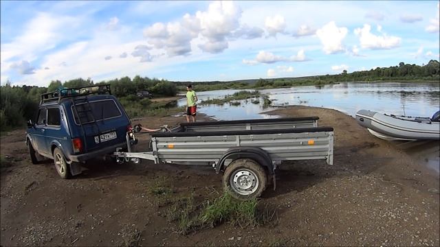 Прицеп для перевозки лодки. Легковой прицеп в лодочный своими руками. Часть 2. Теперь возим РИБ. смотреть онлайн