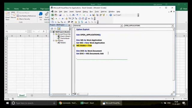 Learn Excel - Video 527 VBA- Open all WORD PPT OUTLOOKin one go. смотреть онлайн