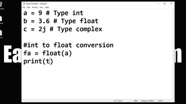 Python #06 | Type conversion in Python | Hindi | EasyExamNotes.com | Jayesh Umre смотреть онлайн