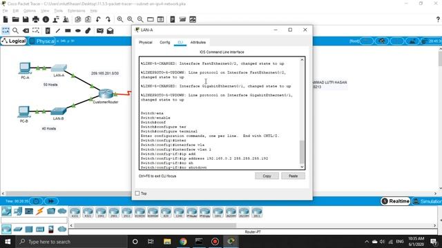 11.5.5 - Packet Tracer - Subnet an IPv4 Network смотреть онлайн