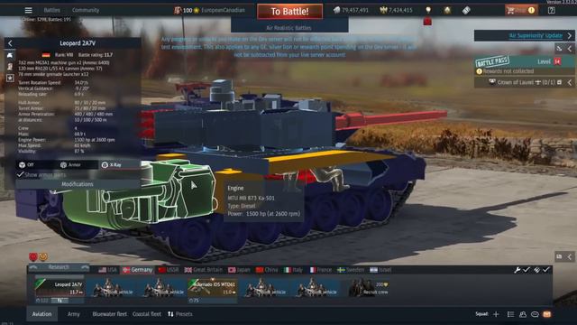 Leopard 2A7V - Update AIR SUPERIORITY Dev Server - War Thunder смотреть онлайн
