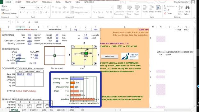 Pad Footing Design with Excel смотреть онлайн