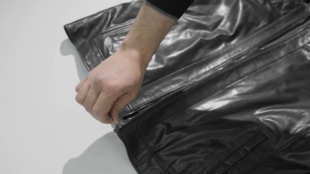 Мужская короткая кожаная куртка NT 111