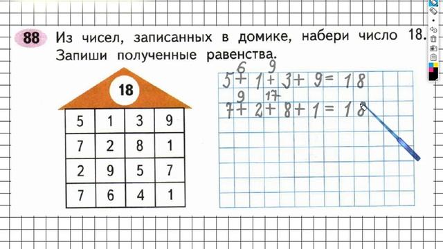 Задание №88 Числа от 1 до 100. Сложение… - ГДЗ по Математике 2 класс (Моро) Рабочая тетрадь 2 часть смотреть онлайн