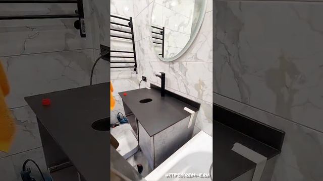 Своими руками. Установка тумбы и раковины в ванной комнате. смотреть онлайн
