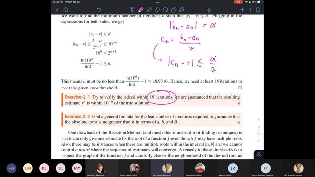 MATH 175 D Meeting 01 (20220223) [Analysis of the Bisection Method] смотреть онлайн