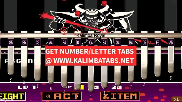 🎮 Asgore's Theme (Undertale) by Toby Fox (EASY) (Kalimba Tutorial & Tabs) смотреть онлайн