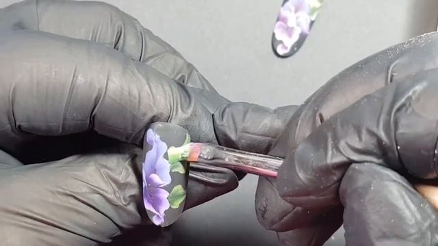 "Лилия" в технике двойной мазок плоской кистью. смотреть онлайн