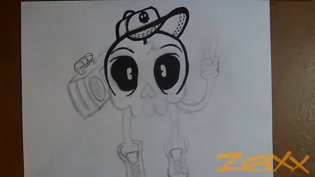 Как рисовать Детский череп ZaXx граффити смотреть онлайн