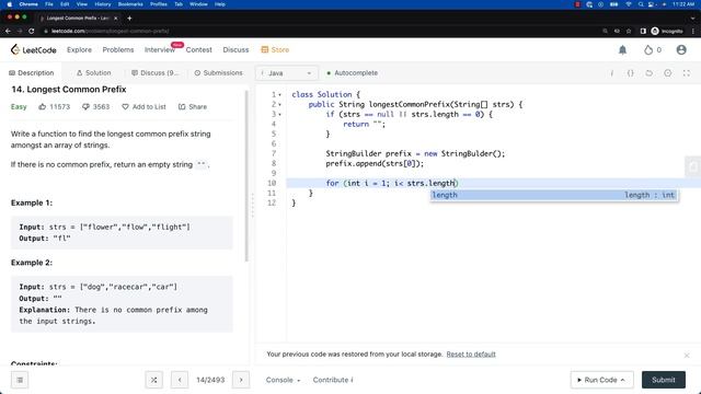 Coding Interview Question - #14 Longest Common Prefix смотреть онлайн