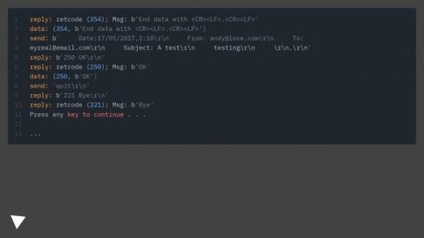 aiosmtpd - python smtp server