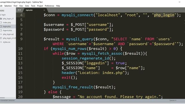 Login Program in PHP and MySQL смотреть онлайн