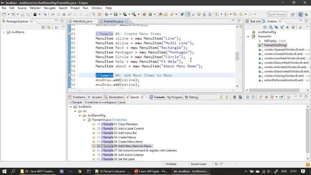 31 Java AWT - How to Create Sub Menus? смотреть онлайн