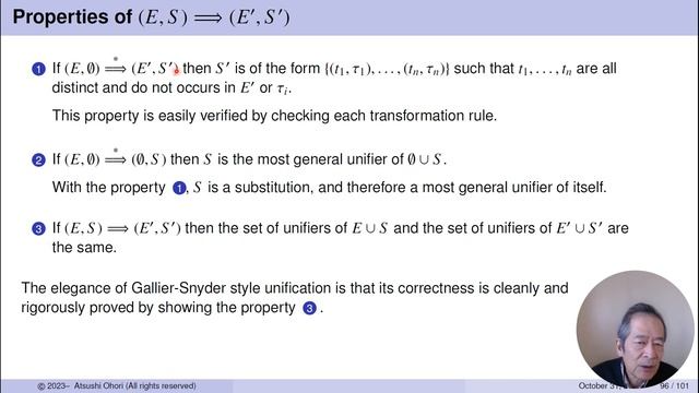 Lecture on ML Type Inference: No.7 Unification Algorithm and its Correctness Proof смотреть онлайн