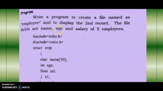 RANDOM ACCESS FILES - fseek function смотреть онлайн