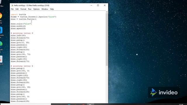 how to print name in turtle python | Print Hello in python turtle | python turtle graphics смотреть онлайн