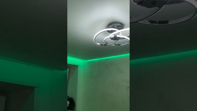 Скрытая гардина + парящий профиль для детской #натяжныепотолки смотреть онлайн