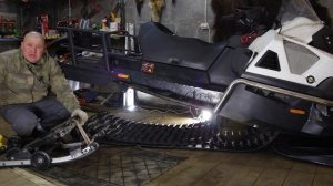 Замена склиз на снегоходе Stels Viking 600. Снятие ходовой части снегохода.