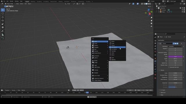 Dynamic Paint + Ocean. Water collision without simulation in Blender. смотреть онлайн