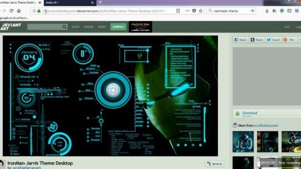 How to install Jarvis ( Iron Man AI Interface ) theme on Windows 7 on Rainmeter