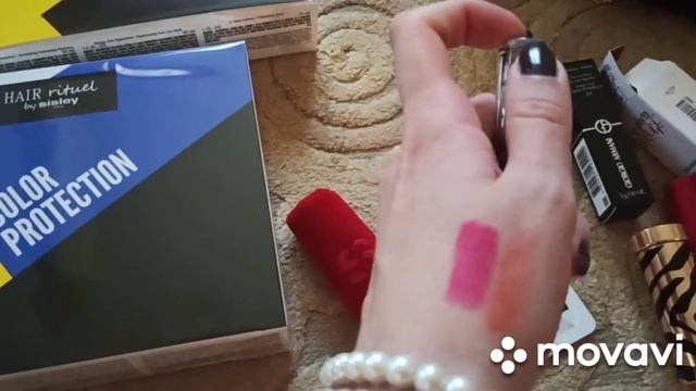 Покупки помада Sisley 23, наборы Sisley для волос, помада  Giorgio Armani 201, сумка Polo Club