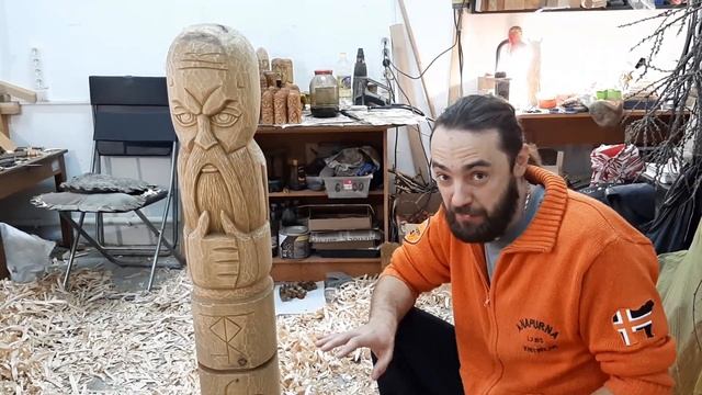 Кумир Рода для капи. Реконструкция кумира из сгоревшего капища в Омске. смотреть онлайн