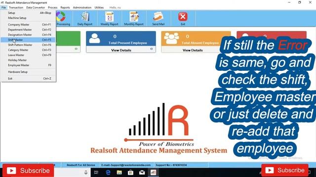 Resolve BOF and EOF error in Realsoft Attendance Software in Realsoft 10.7 /10.8/10.9 | Realtime смотреть онлайн