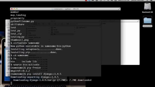 Install Django on Mac with PIP and VirtualEnv смотреть онлайн