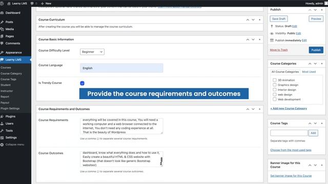 Learny LMS- How to create a course? смотреть онлайн