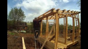 Дачный дом 4х3 с односкатной крышей своими руками.