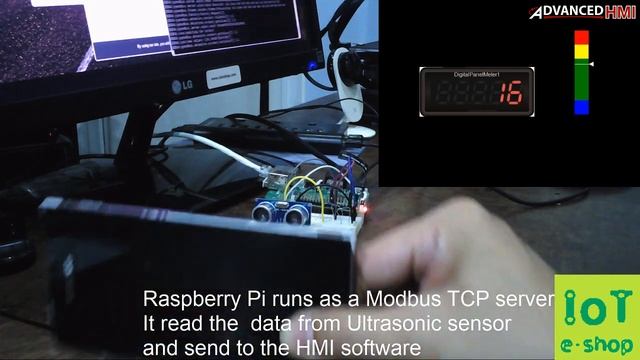 Raspberry Pi , Modbus TCP and HMI software смотреть онлайн