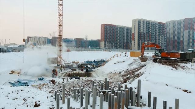 ЖК Румянцево-Парк. Январь 2018 г. Динамика строительства. смотреть онлайн