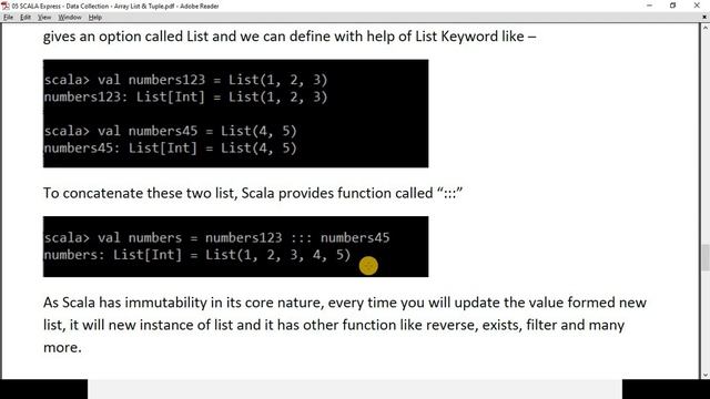 TOC - SCALA Express | 05 Scala Collections - Array, List and Tuple смотреть онлайн